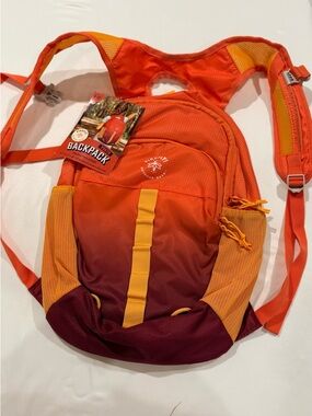 Men’s Gradient Orange Outdoor Backpack - Unknown Brand
